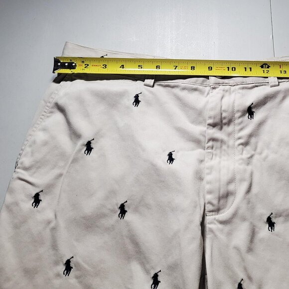 POLO Ralph Lauren Prospect Short in Light Tan with Allover Pony sz 36w - Picture 6 of 16